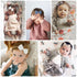 DRESHOW BQUBO Baby Girl Headbands with Bows, Handmade Nylon Hairbands for Newborn Infant Toddlers, 10 Pack