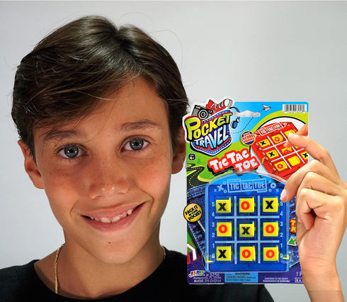 JA-RU Portable Tic Tac Toe (2 Pack), Classic Mini Board Games for Kids, Pocket Size Travel, Birthday Party Favor