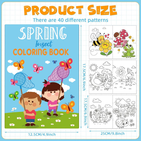 144 Liliful Pcs Spring Coloring Book Bulk for Adult DIY Art Stress Relief Drawing Book with Vibrant Patterns