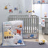 Bedtime Originals Construction Zone Fitted Crib/Toddler Sheet, White/Trucks