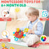 1-3 1+ 18+ Chilvil Airplane Travel Toys for Toddler Kids Sensory Montessori Toys for Year Old Silicone Pull String Road