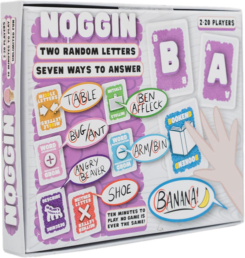 Noggin Party Game - Hilarious Fast-Thinking Word Game, Challenging and Addictive Strategy Card Game for Kids & Adults, Ages 10+, 3+ Players, 10 Minute Playtime, Made