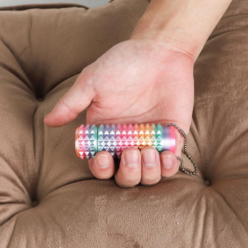 Kemuchy 3D Little Ouchies Pain Stim Fidget Toy, Printed Pocket Spiky Keychain with Clicker Button Spinner Sensory Toys