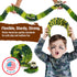 JITTERYGIT Dinosaur Jurassic Race Track Train Glow in The Dark World Toy Set - Kids Dino Racetrack Park with T-Rex &
