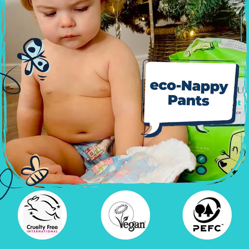 5 (20 100% Mum & You Nappychat Premium Performance Eco Diaper Pants, Size diapers) Smart Tube Technology Leak