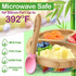 Nutrichef 2 Piece Baby & Toddler Spoon Set, All Natural Wooden Spoon Set with Soft Curved Food Grade Silicone Head,