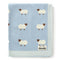 mimixiong Baby Blanket, Knit 100% Cotton Toddler Blankets for Boys and Girls, Cute Sheep, Size 30 x 40 Inches Blue