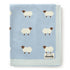 mimixiong Baby Blanket, Knit 100% Cotton Toddler Blankets for Boys and Girls, Cute Sheep, Size 30 x 40 Inches Blue