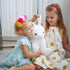Rabbit Bunny Stuffed Animals Plush Toys with Pink Ears, Off White, Birthday Easter Christmas Gifts for Kids and Babies