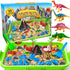 Sensory Bin, Dinosaurs Kit with Sensory Sand, Play Sand Pretend Play Beach