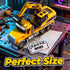 1:12 3, 4, 5, 6, 7 SMILESSKIDDO Excavator Toy - Large Friction Powered Excavator Truck Toy with Lights, Sounds, Toy