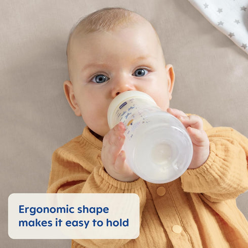 MAM Easy Active Baby Bottles 11oz with Fast Flow Skinsoft Silicone Nipple for 4+ Months Baby