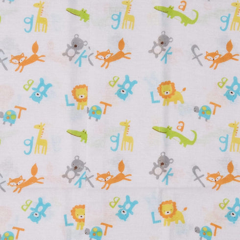 Luvable Friends Unisex Baby Cotton Flannel Burp Cloths, ABC, One Size