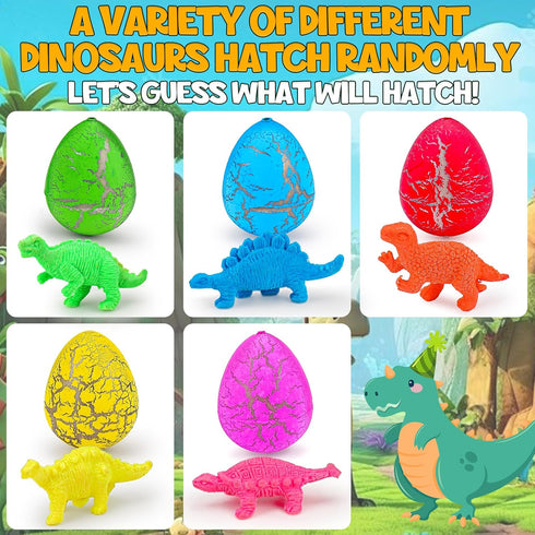 30PCS 3-5 4-8 Large Hatching Dinosaur Eggs for Dinosaur Birthday Party Favors for Kids Goodie Bag Stuffers Classroom