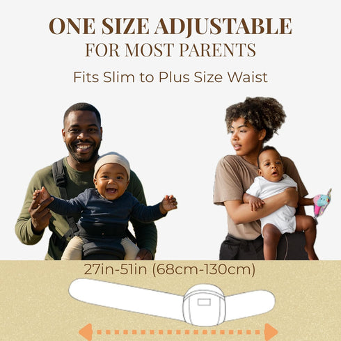 KAENU Baby Carrier with Hip Seat (Upgraded Version) Adjustable Waistband, Safety Harness & Storage Pockets Detachable