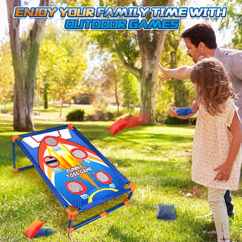 Bean Bag Toss Game for Kids, Ideal Gift for 3-8 Years Old, Outdoor Game for Family Party Birthday