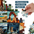 Cat Puzzles for Adults 1000 Pieces and up, National Parks Puzzle Series Kitty Travels Yellowstone Glacier