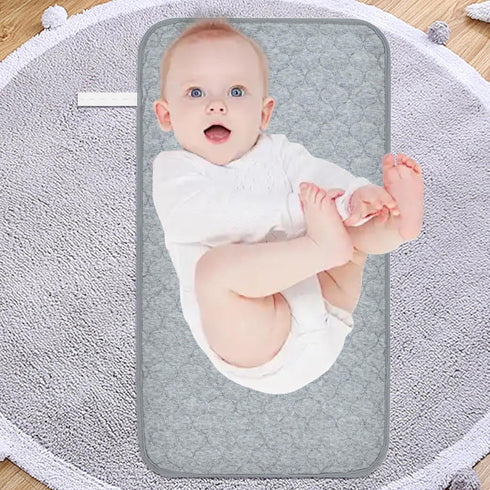 Generic 50x70cm Portable Diaper Mat, Travel Changing Pad, Foldable Bed Liner, Soft Waterproof Cotton Pad with Non Slip