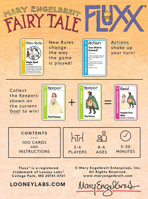 Looney Labs Fairy Tale Fluxx Card Game - Zany Adventures for All Ages