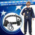 Set 8PCS Deluxe All-in-One Police Accessories Role Play for Kids, Police Gear Toys Include Police Badge, Handcuffs