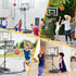 Kids Indoor Basketball Hoop with Scoreboard & Timer, Adjustable Height 3ft-5.8ft, Goal Toy for Outdoor Backyard Sports