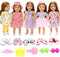 BARWA 18 inch Doll Clothes and Accessories 5 Sets Clothes Dress Outfits