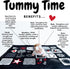 Tummy 50 60 Baby Time Mat High Contrast Black White Red Sensory Play Blanket for Newborn Visual Development, Infant