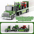 Set, 27" 2 3 4 5 6 Dwi Dowellin Farm Vehicle Toys Large Friction Powered Semi Truck with Tractors, Toy Cars