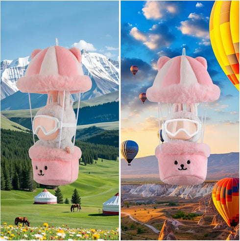 Ciunura 4-7in Doll Car Seat Compatible with Lububu, Small Seat for Blind Box Dolls, Ideal Car Decor Gifts(Pink)
