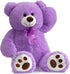 HollyHOME Teddy Bear Stuffed Animal Plush Giant 36 inch Purple Teddy Bears with Footprints