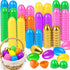 Leetous 72-288 PCS Easter Empty Eggs for Egg Hunt, Bulk Hinged Plastic