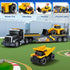 3 4 5 6 7 21" Bstoyder Toddler Boy Toys for Years Kids, Semi Construction Carrier Truck Toy with Excavator and Dump