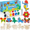 JOYIN 12 pcs Wooden Magnets, Spring Arts & Crafts Kit for Boys and Girls, Craft Toys for Birthday and Easter
