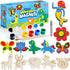 JOYIN 12 pcs Wooden Magnets, Spring Arts & Crafts Kit for Boys and Girls, Craft Toys for Birthday and Easter