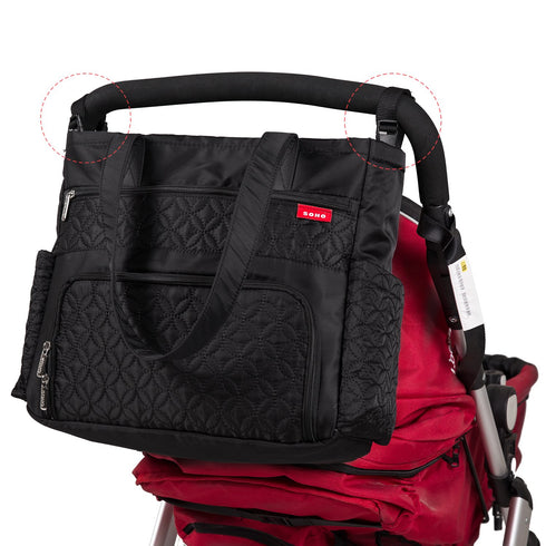 Large Black Tote Diaper Bag from SoHo Williamsburg