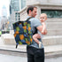 SUABO Backpack Colorful Palm Leaf Pattern Baby Diaper Bag Large Bag Waterproof Travel Diaper Bags for Moms and Dads