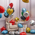 PartyWoo 30pcs 18 Inch Star, Heart & Round Foil Balloons, Perfect for Birthday Parties, Multicolor, Ages All