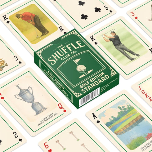 USA(Pack 1) Golf Playing Cards Hand-Illustrated Vintage Golf Deck | Golf-Themed Poker & Blackjack Cards | Premium Gift