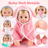 Set, 5 3 4 5 Set) SUKIPIN Baby Doll Bath Baby Dolls for Year Old Girls for Easter Basket Stuffers, Doll Bathtub Toys