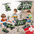 JASSKKBO 56-in-1 Sets 4-7 8-12, Army Men Toys for Boys Military Helicopter/Truck/Kayak Boat/Motorcycle/Army Men Action