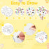 24 Sets COcnny Easter Coloring Craft for Kids - Color Your Own Jelly Bean Art Craft Cards, DIY Coloring The Jellybean