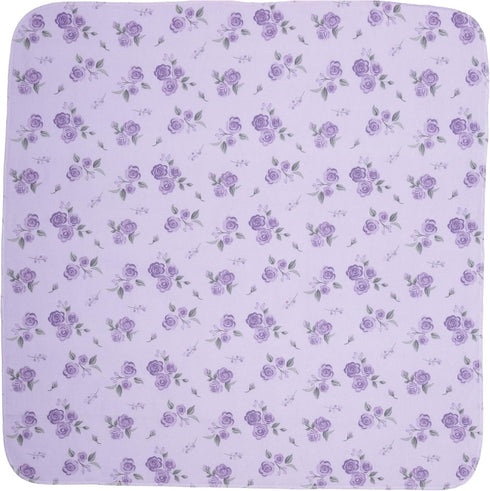 4 Pack Set EVERYDAY KIDS of Soft Flannel Receiving Baby Blanket for Girls; Pink and Purple Baby Swaddle Blankets