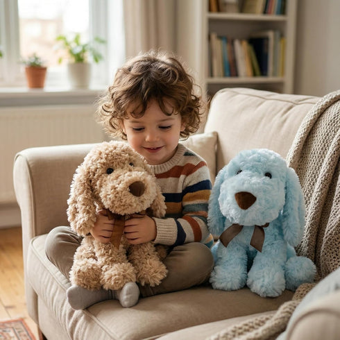 11.8 WEIGEDU Poodle Puppy Goldendoodle Stuffed Animal, Adorable Toy Dog Labradoodle Plush for Kids Boys Girls Birthday