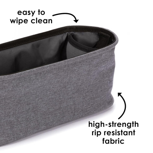 Diono Buggy Buddy Universal Stroller Organizer with Cup Holders, Secure Attachment, Zippered Pockets, Safe & Secure