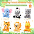 6 Pcs Small Stuffed Safari Animals, 7 Inch Plush Jungle Toys - Lion, Zebra, Giraffe, Tiger, Hippo, Elephant