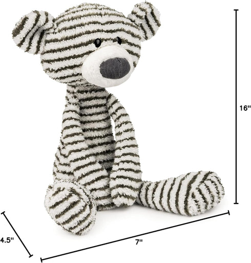 1 15 GUND Toothpick Stripes, Teddy Bear Stuffed Animal for Ages and Up, Black/White