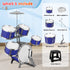 Upgraded Kids Drum Set for Toddlers 1-3, Plastic Musical Jazz Drum Instruments Kit for Birthday
