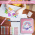 Leeche Set 44 4-6-8, Fruit Scented Markers Pcs Filled Stationery with Unicorn Pencil Case,Art Supplies for Kids Ages