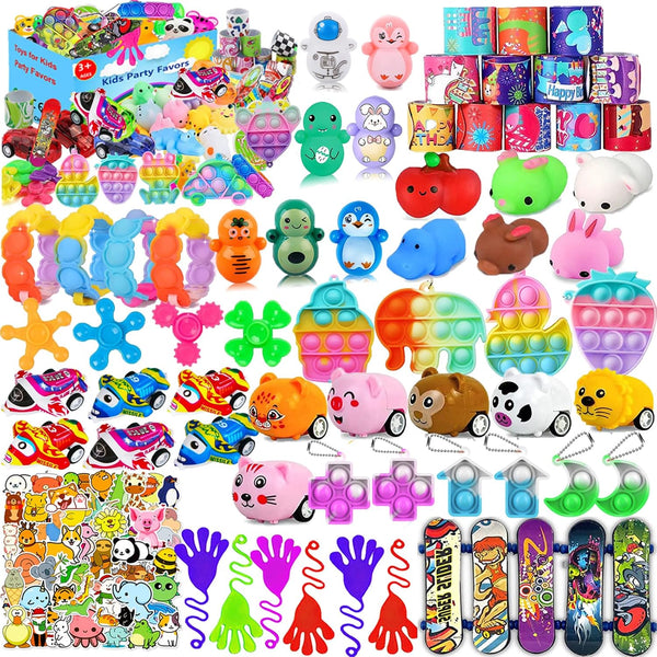 Kaisbro 124 Pcs Party Favors for Kids 4-8, Birthday Gift Toys, Goodie Bag