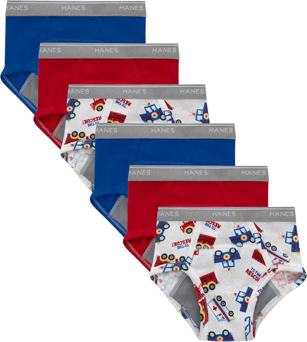 Hanes Boys' Potty Training Underwear, Light Leaks Toddler Cotton Briefs and Boxer
